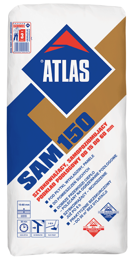 Atlas Sam 150 Self Levelling Anhydrite Gipsum Compound 15 60 Mm