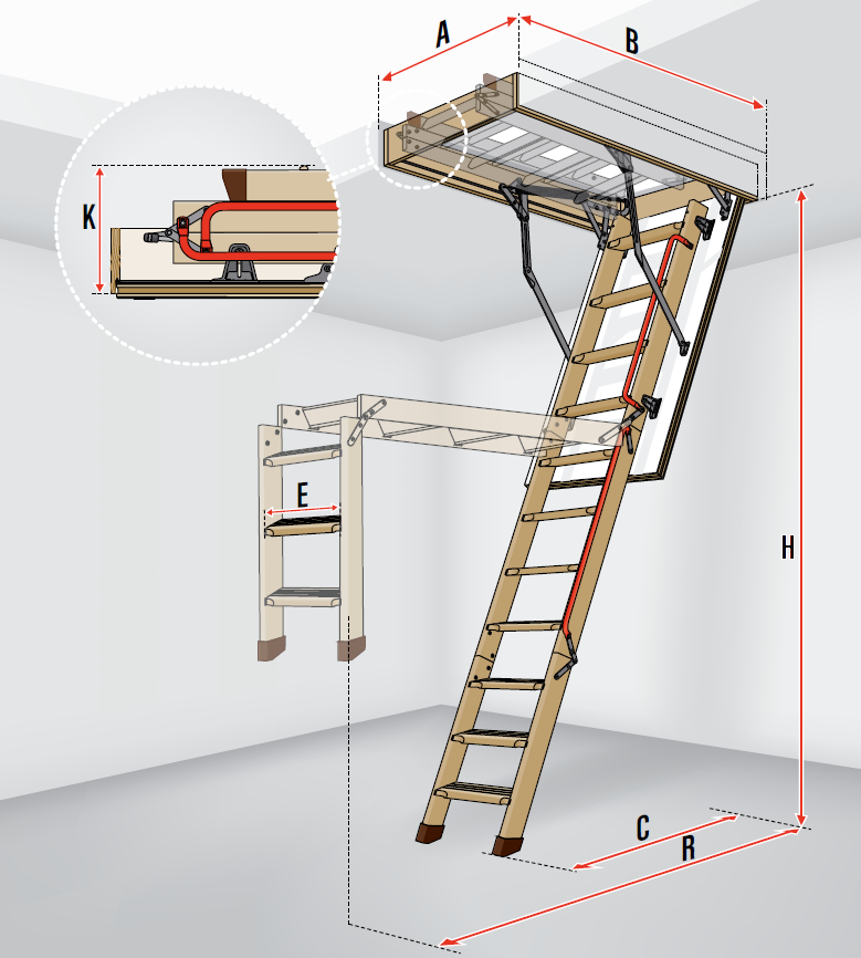 Plan] Escalier escamotable latéral par Gwilherm sur L'Air du Bois