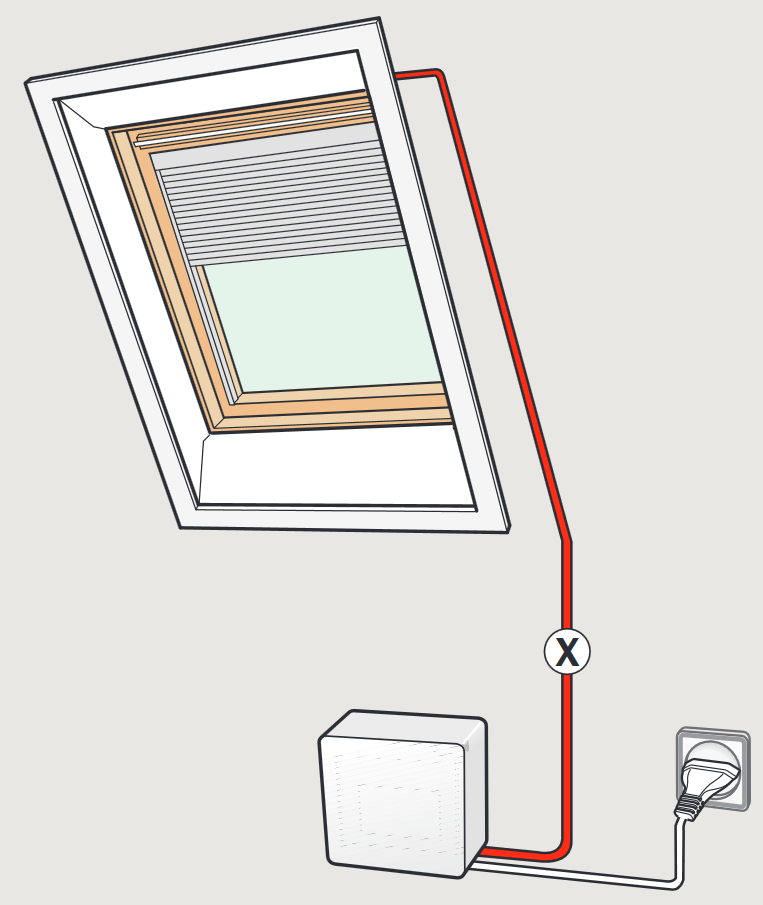 VELUX Elektro-Zubehör KUX 110 Steuersystem für 1 cm Motor oben 1