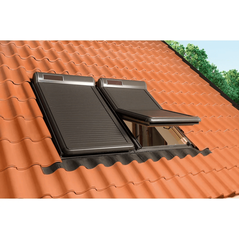 EZV Dachfenster 114x118 PTP U3 Kunstoff SK06 Fakro mit Außenrollladen ARZ SOLAR 