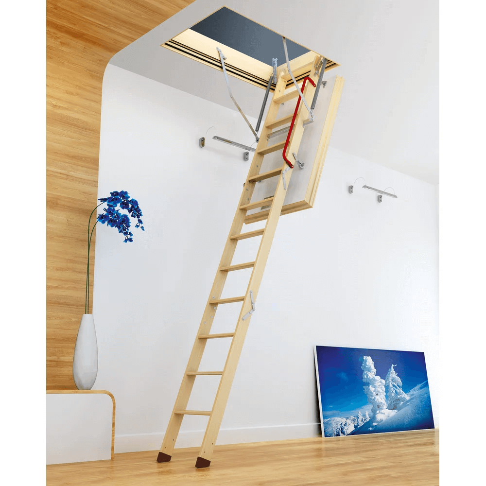 FAKRO Escalier escamotable LTK Energy, avec une echelle en bois, super  thermo-isolant