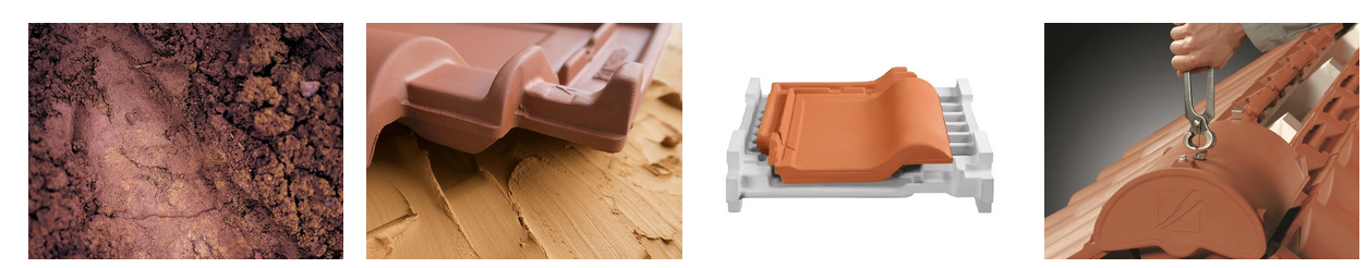 Wavy roof tileas, flat roof tiles