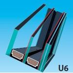 Double-chamber U6 glazing unit