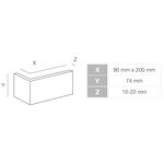 PARMA 01, gypsum brick tile with integrated joint