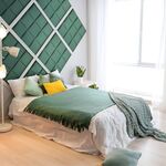 STEGU Upholstered wall panel | Melange square 30x30