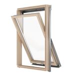 RoofLITE+ TRIO PINE | wooden, pivot, 3-glass roof window