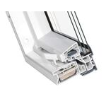 Kunststoff Dachfenster OptiLight PVC ENERGIE mit 3-fach Verglasung und regulierbarem Lüfter