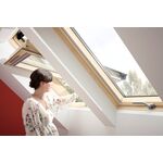 VELUX GZL-B 1051 | wooden, center pivot roof window, with 2-glass and bottom handle