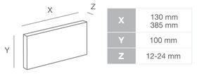 Ecke NEPAL FROST : Karton = 12 Ecken a 10cm Höhe