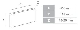 Ecke VENEZIA LATTE : Karton = 7 Ecken a 15.2cm Höhe