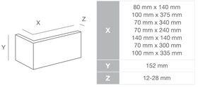 Ecke VENEZIA GRAPHITE : Karton = 7 Ecken a 15.2cm Höhe