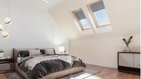 RoofLITE+ TRIO PINE | wooden, pivot, 3-glass roof window