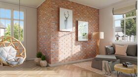 LOFT RED, gypsum brick corner for interior