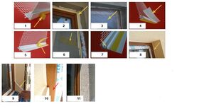 Moulure d’appui de fenêtre en PVC 9/3mm avec treillis et joint