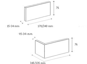 Ecke NEPAL GRAPHITE: Karton = 12 Ecken a 10 cm Höhe
