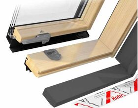 Dachfenster ROTO DESIGNO R79H ✓ Hoch-Schwing ✓ aus Holz ✓ mit Dämmblock