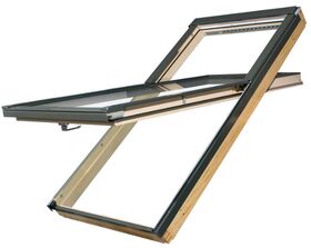 FAKRO FYP-V P2 | trä, hög pivåhängt, säkerhets dubbelglas takfönster med ventilation 