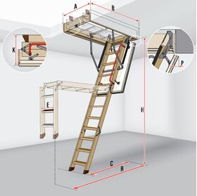 FAKRO Loft ladder LTK Energy