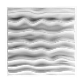 3D Wandpaneele aus Gips SEA (48x48 cm)