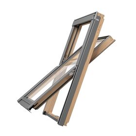 RoofLITE+ SLIM VENT | wooden, pivot, 2-glass roof window with with ventilation valve