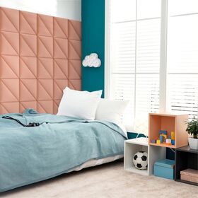 STEGU Upholstered wall panel | Melange triangle 30x30