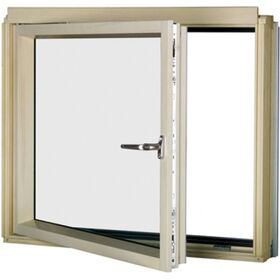 Kniestockfenster "Fakro BDL/U P5", Dreh-Kipp-Links Fenster aus weiß lackiertem Holz