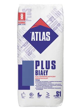 ATLAS PLUS BLANCHE, colle déformable blanche, haute élasticité et adhérence (C2TES1, 2-10 mm)