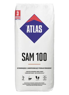 ATLAS SAM 100, ragréage auto-lissant à base de plâtre et d'anhydrite (5-30 mm)