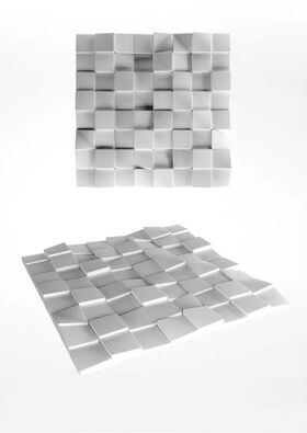 3D Wandpaneele aus Gips QUADRAT (72x72 cm)