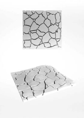 3D Wandpaneele aus Gips DESERT (48x48 cm)