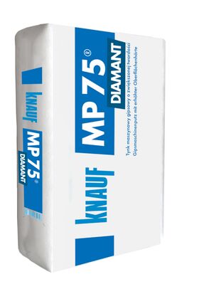 Knauf MP75 Diamant, machanically applied gypsum plaster with increased surface hardness