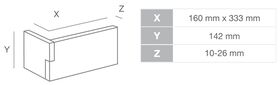 Ecke PALERMO GRAPHITE : Karton = 8 Ecken a 14.2cm Höhe