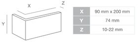 Ecke LOFT PARMA WHITE : Karton = 12 Ecken a 7.4cm Höhe
