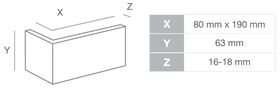 Ecke LOFT WHITE : Karton = 16 Ecken a 6.3cm Höhe